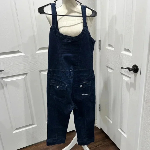 Denim zip front jumper overalls by Luxirie with pockets ❤️ - Picture 8 of 10